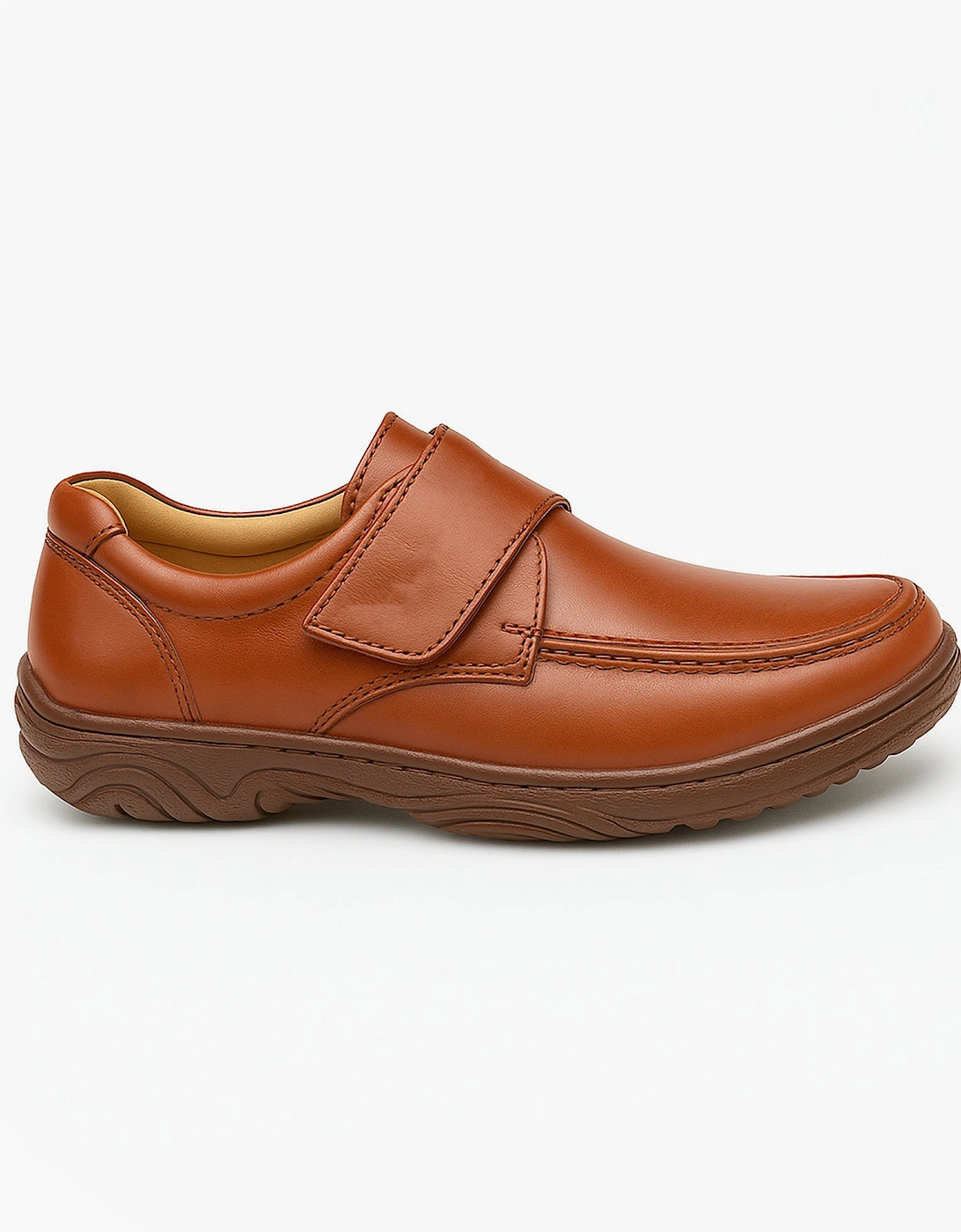 KAIL Mens Faux Leather Touch Fasten Bar Loafers Tan, 5 of 4