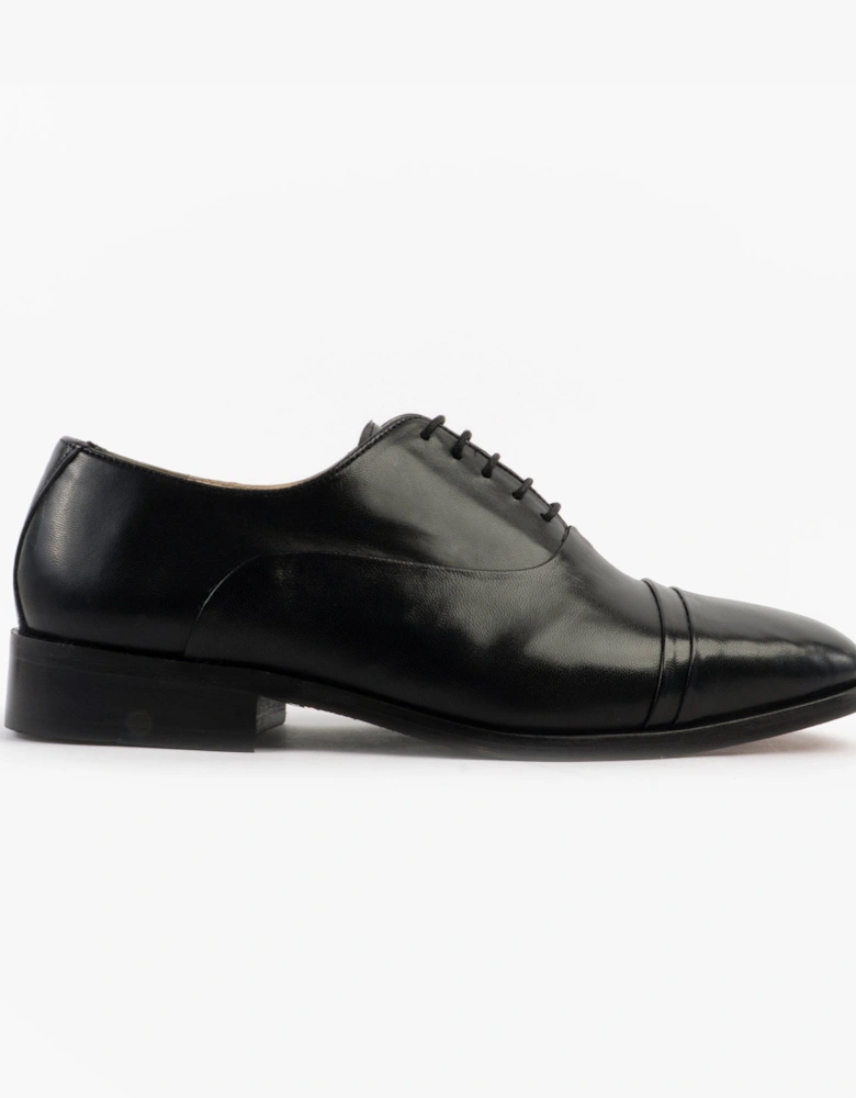 ADRIAN Mens Capped Oxford Shoes Black