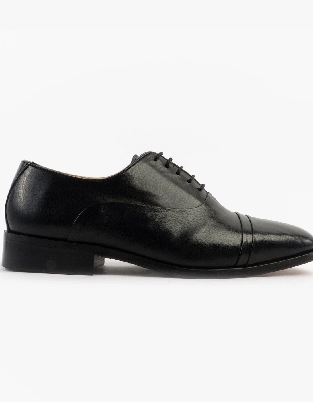 ADRIAN Mens Capped Oxford Shoes Black, 5 of 4