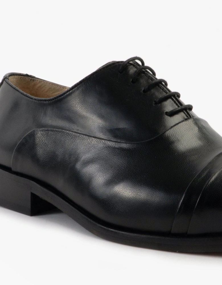 ADRIAN Mens Capped Oxford Shoes Black