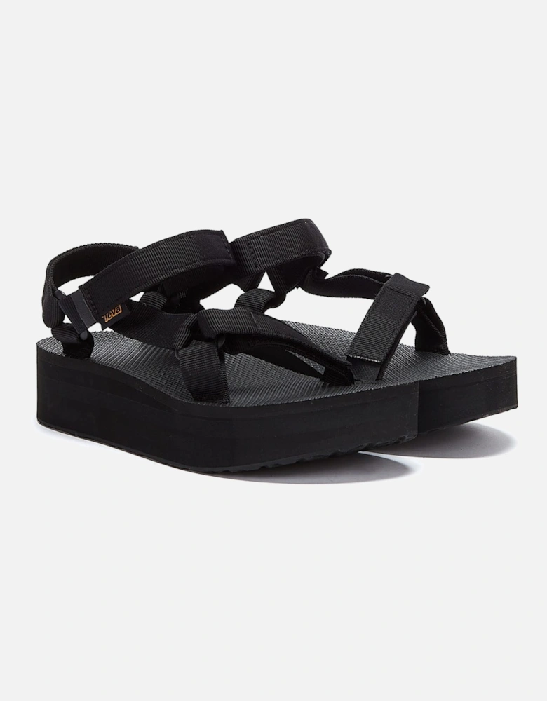 Womens Black Flatform Universal Sandals