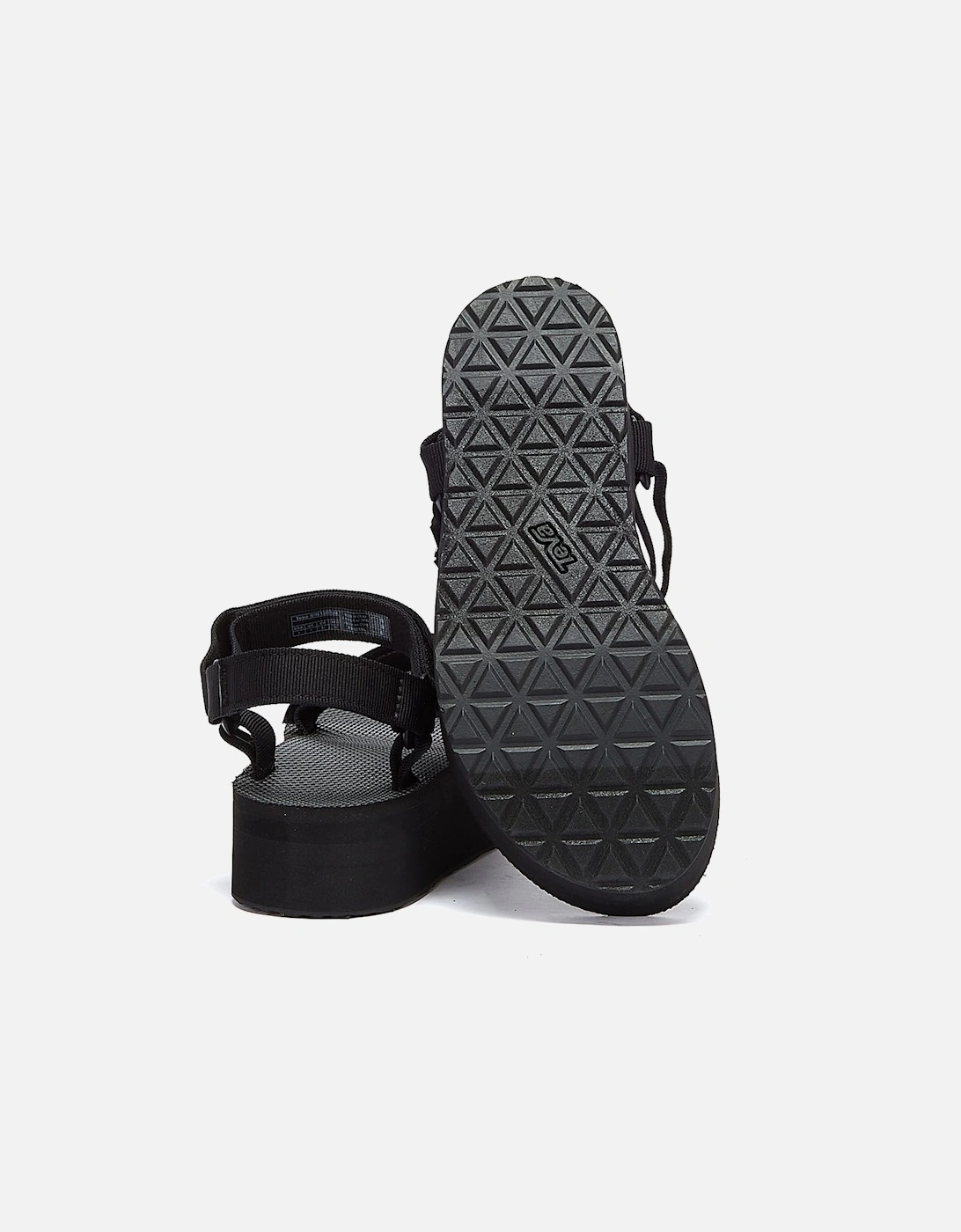 Womens Black Flatform Universal Sandals