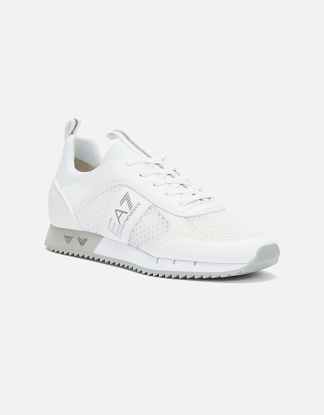 XK050 Mens White / Silver Trainers