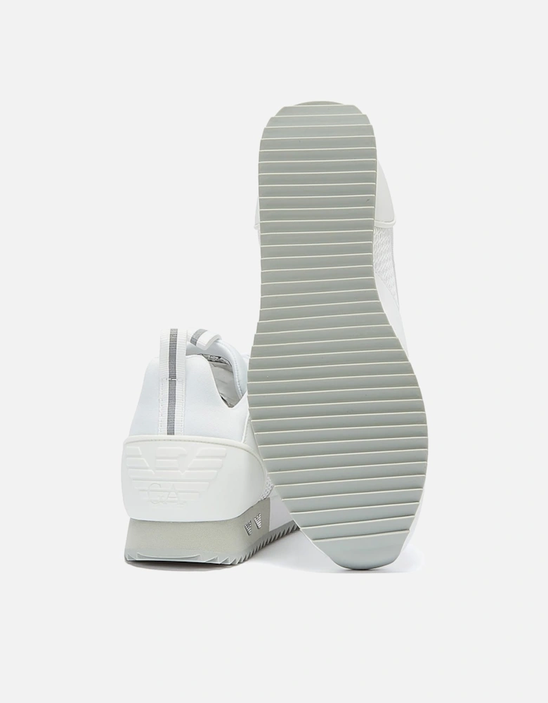 XK050 Mens White / Silver Trainers