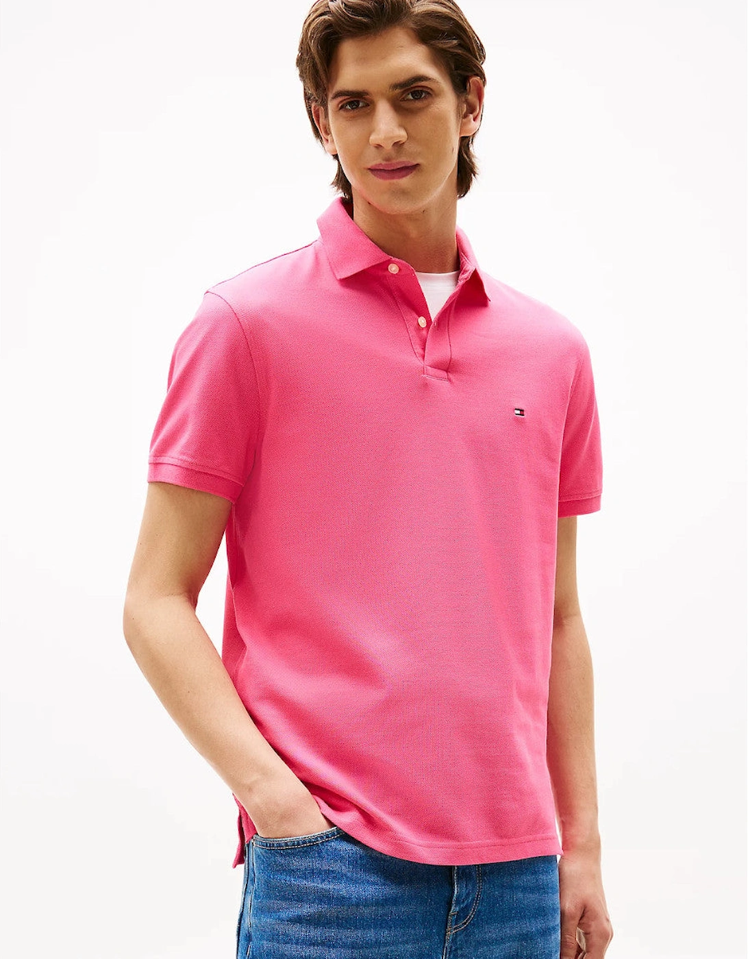 Core 1985 Reg Polo Shirt THW Pink Alert