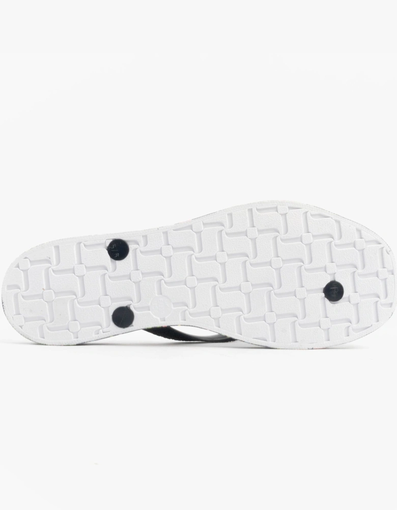 SUNVALE Womens Flip Flops Navy Mosaic Floral