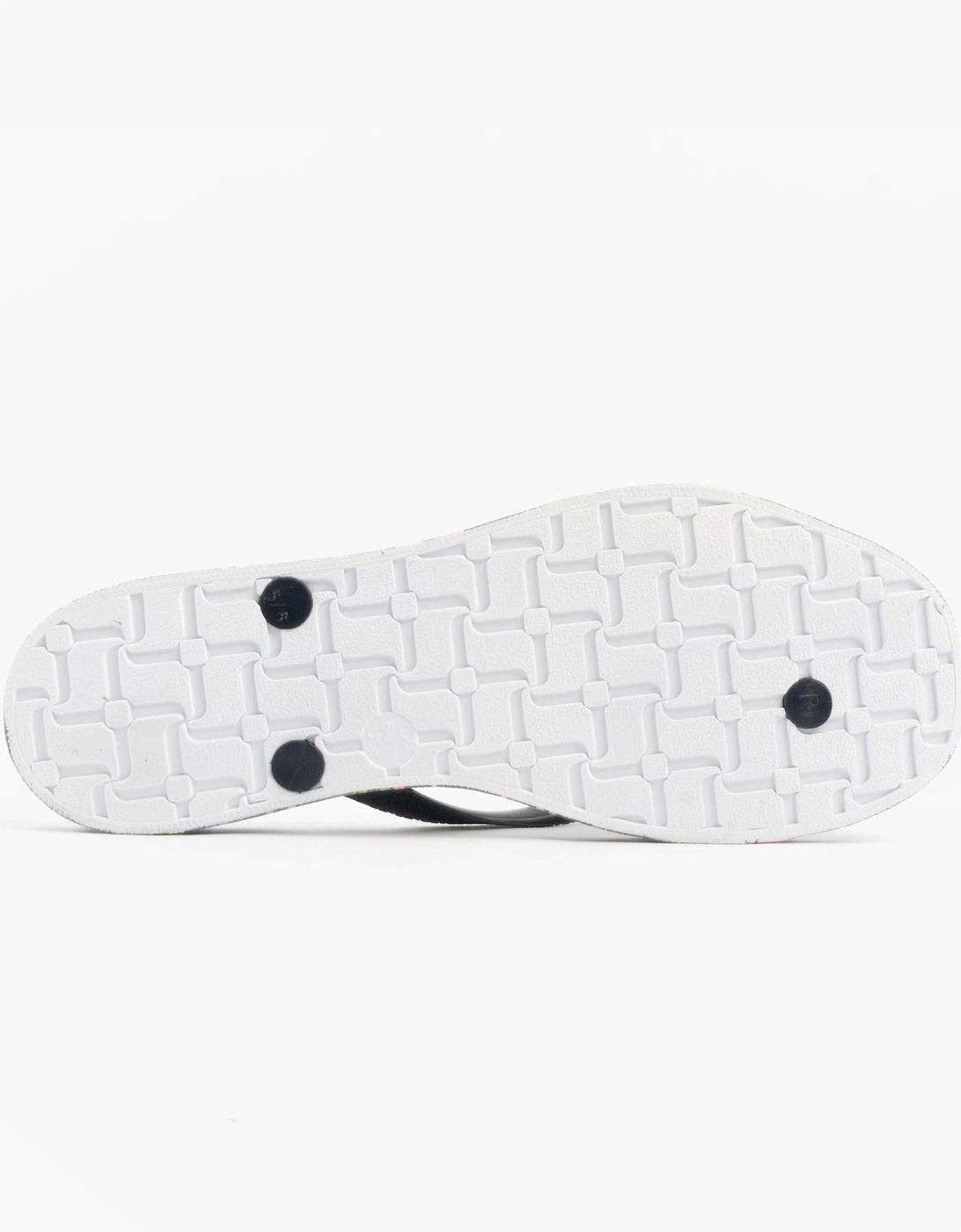 SUNVALE Womens Flip Flops Navy Mosaic Floral