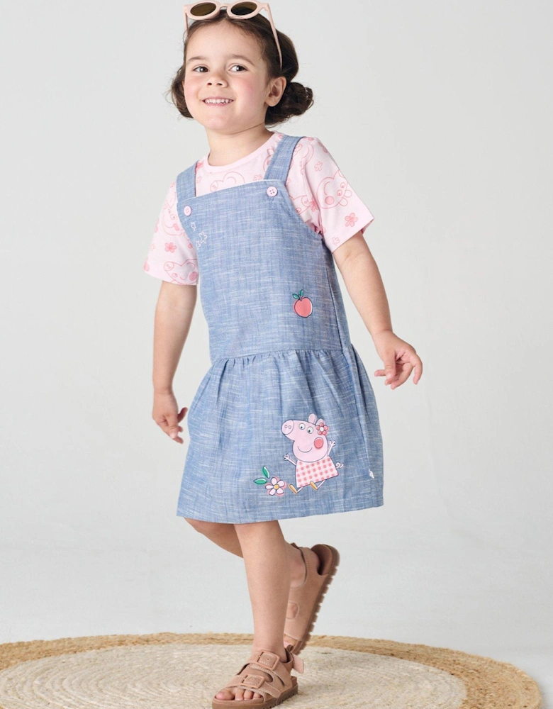 Peppa Pig Girls Pinny Daywear Set