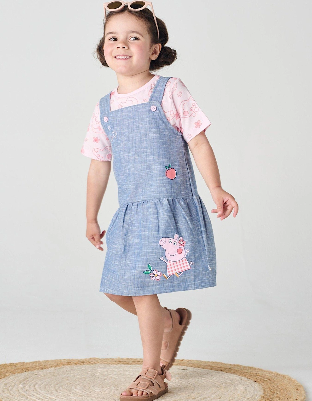 Peppa Pig Girls Pinny Daywear Set, 2 of 1
