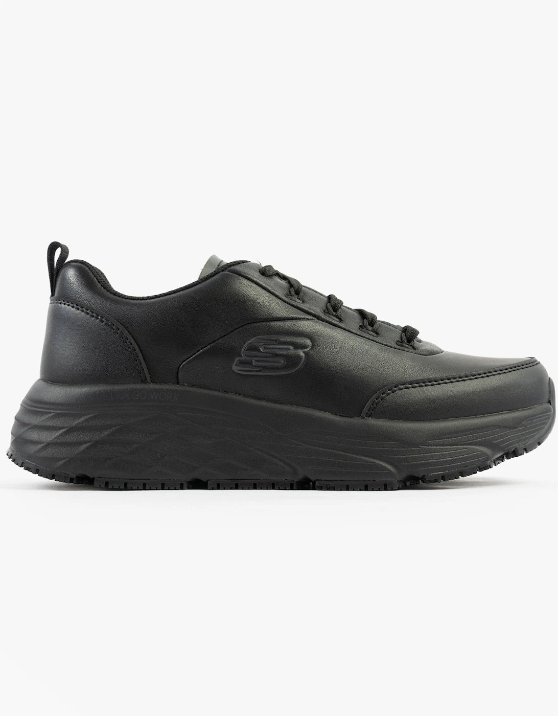 Women's Skechers Work MAX CUSHIONING ELITE SR - KAJUS Womens Safety Trainers Black - Size: 4