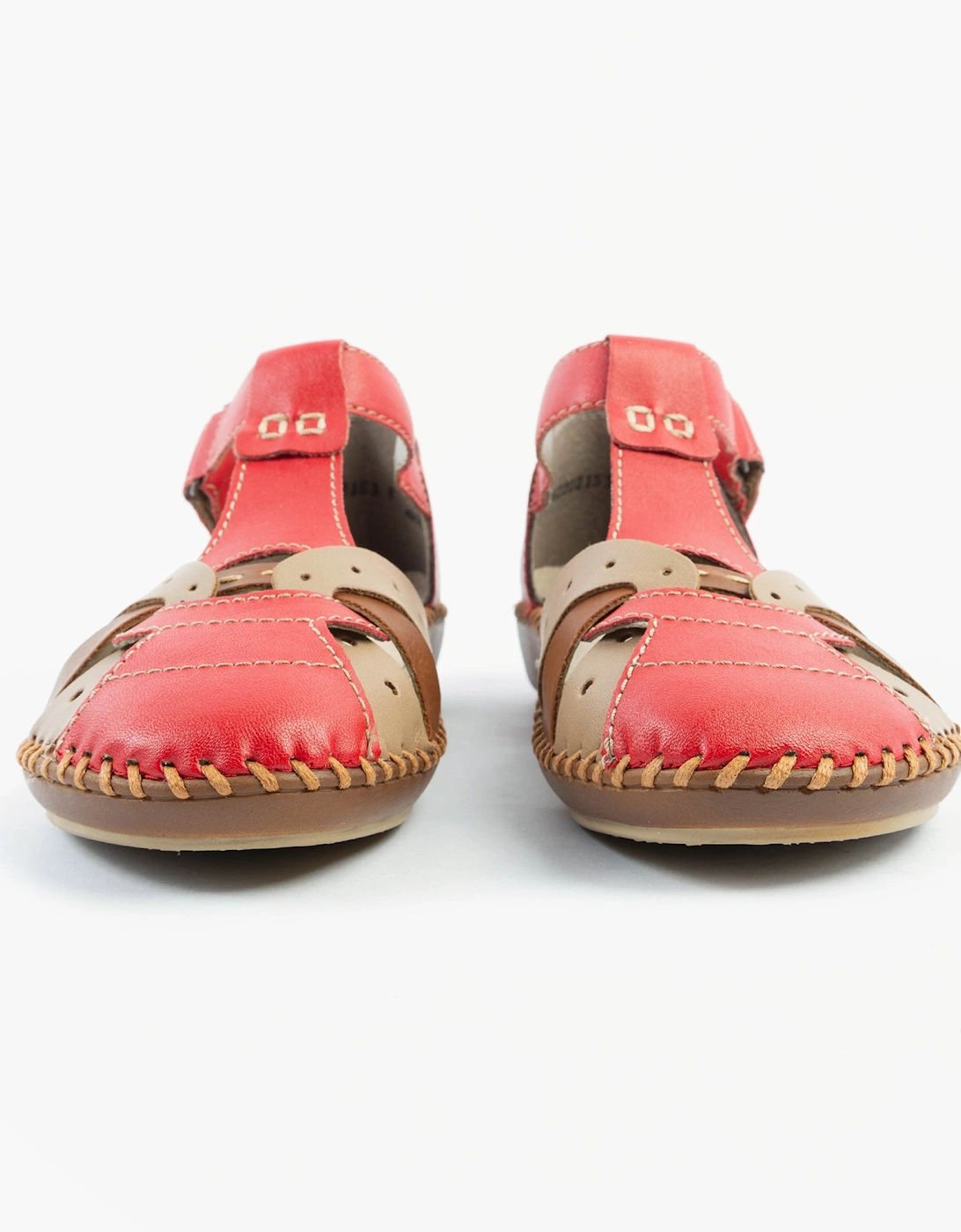 M1655-33 Womens Sandals Red Combination