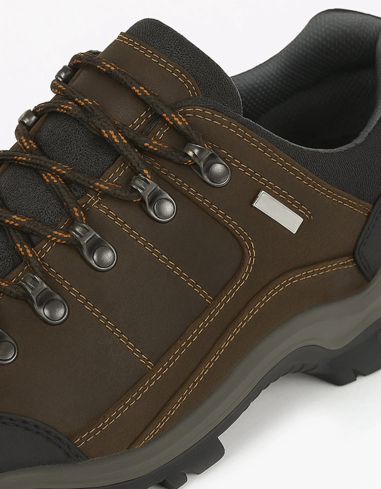 TERRAIN Mens Leather Trail Shoes Dark Brown