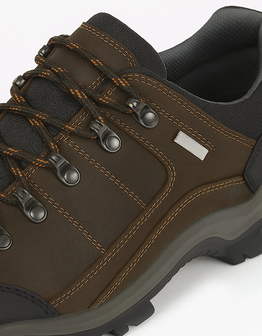 TERRAIN Mens Leather Trail Shoes Dark Brown