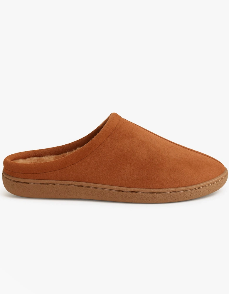 ALEX Mens Microfibre Mule Slippers Tan