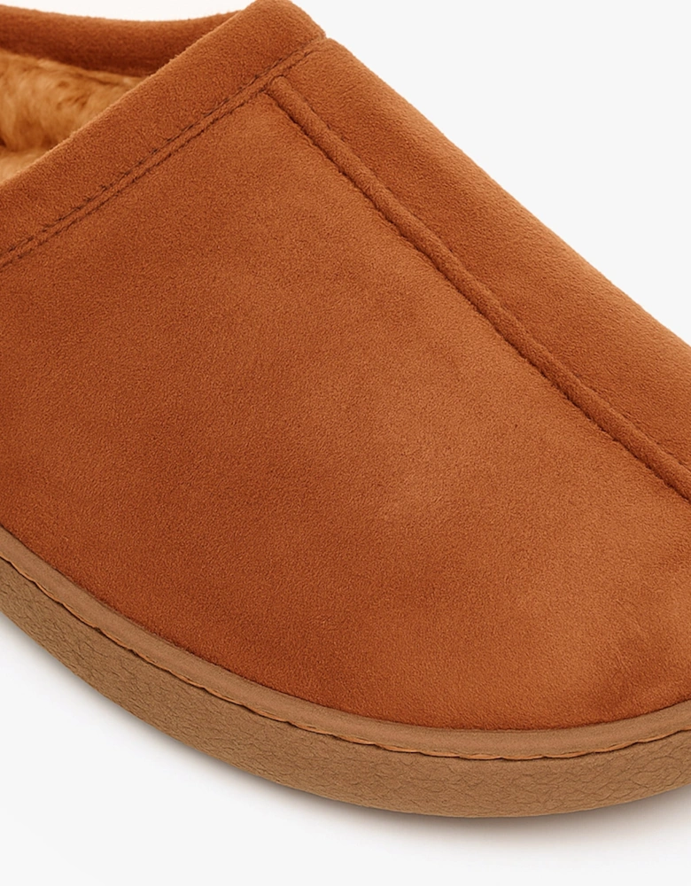 ALEX Mens Microfibre Mule Slippers Tan