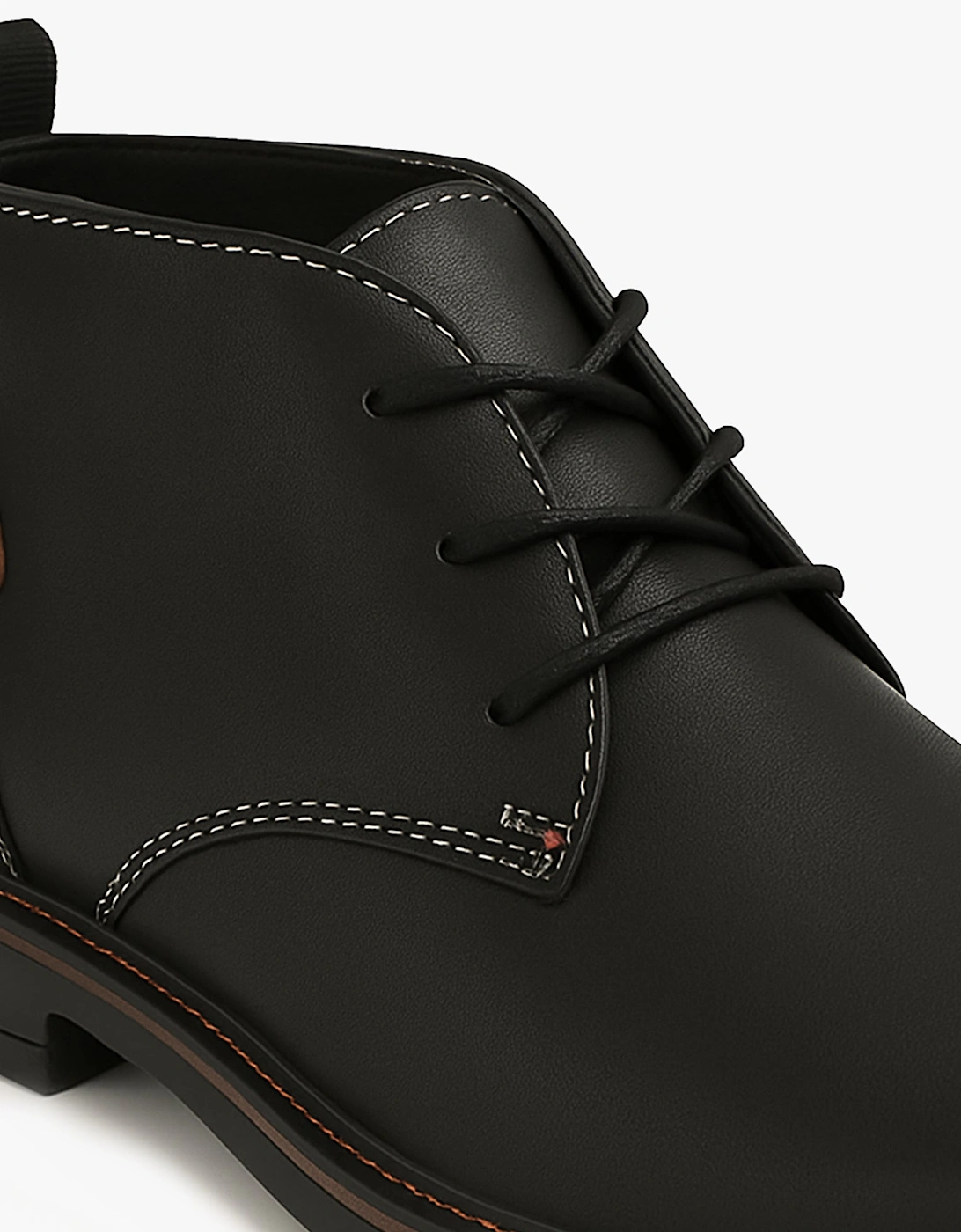 CALEB Mens Nubuck Chukka Boots Black