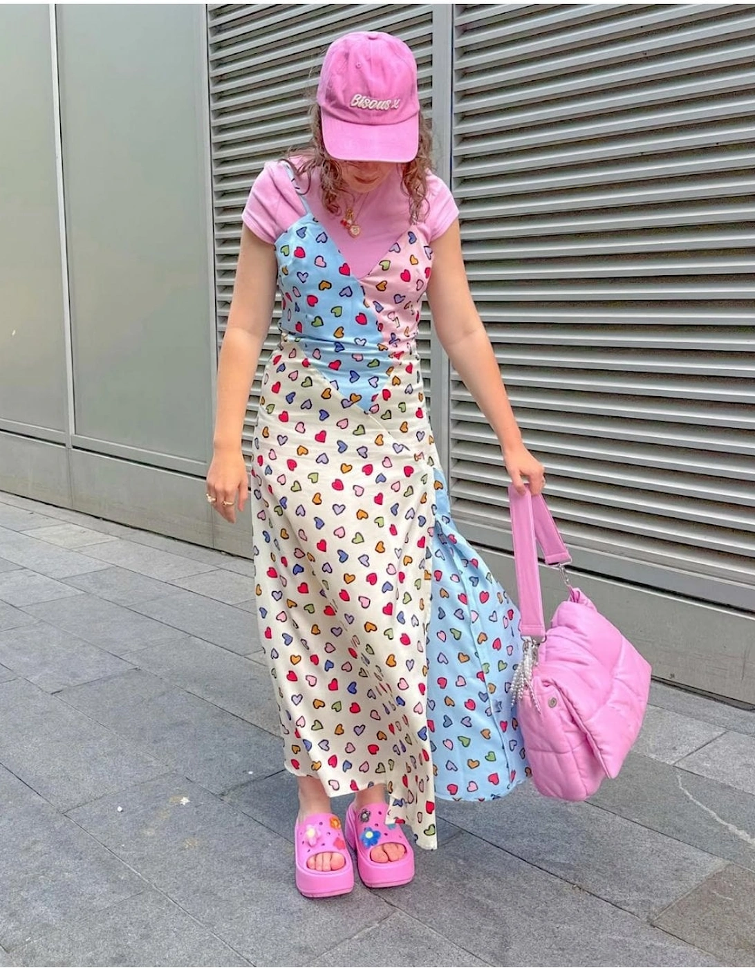 The Danielle Love Heart Print Maxi Dress, 3 of 2