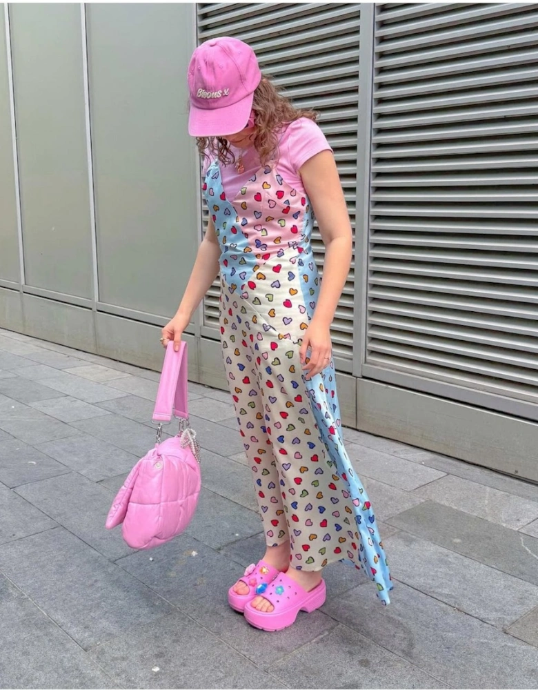 The Danielle Love Heart Print Maxi Dress