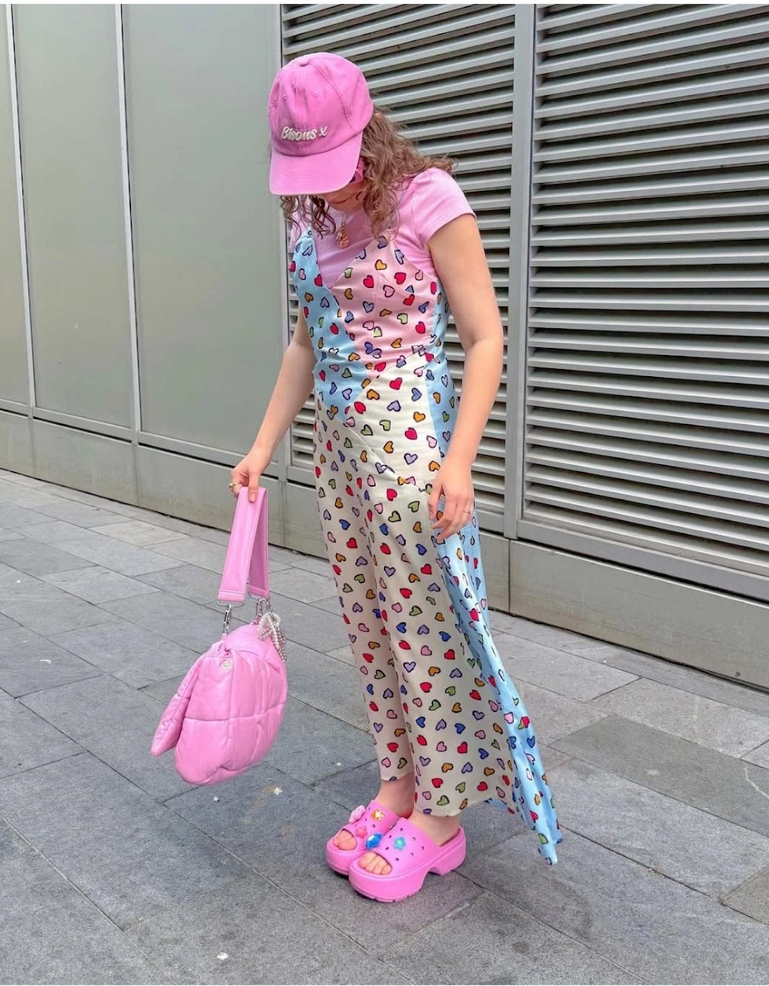 The Danielle Love Heart Print Maxi Dress
