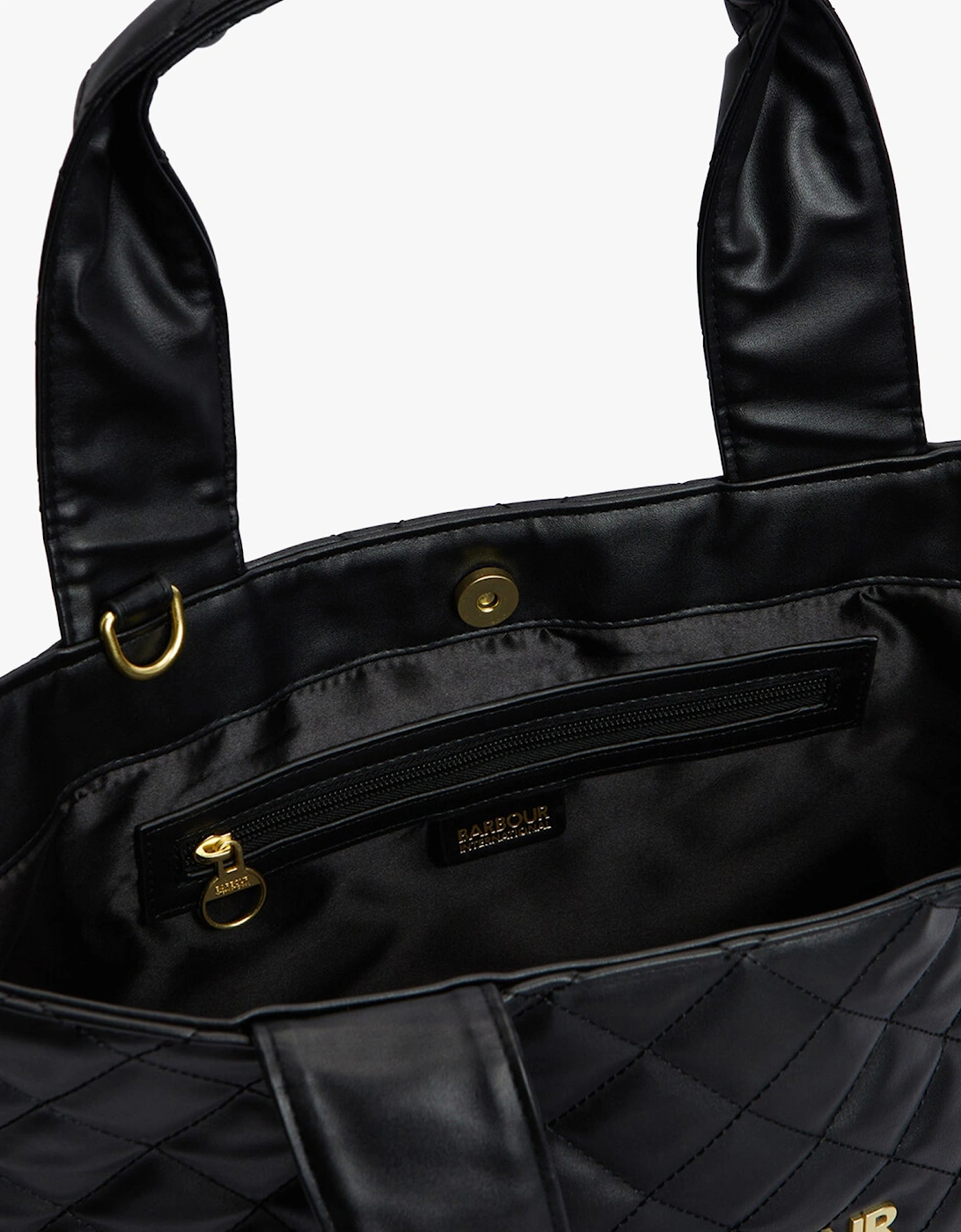 B.INTL BATTERSEA QUILTED Womens Mini Tote Bag Black