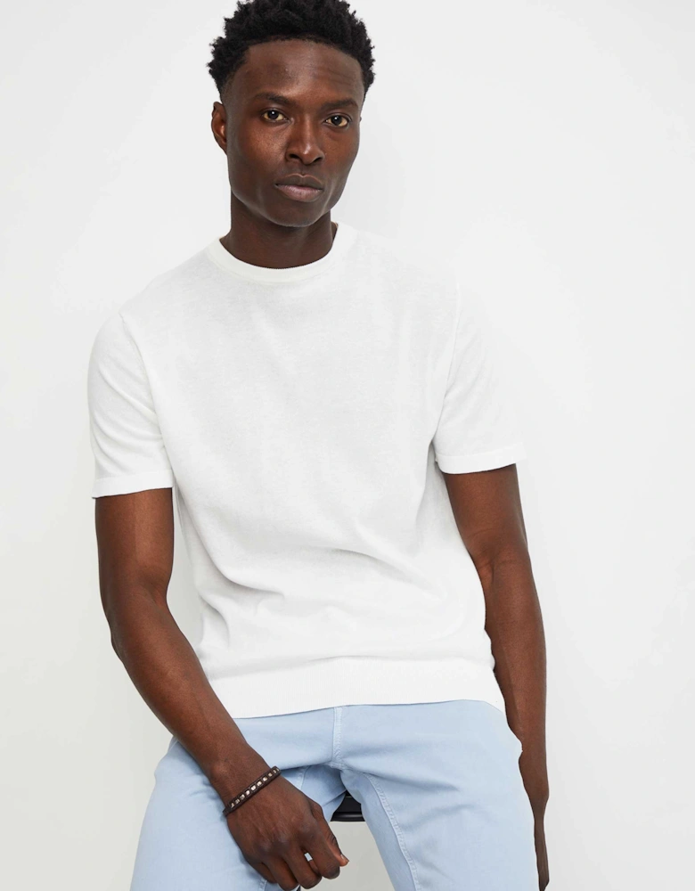 Knitted Crew Neck T-Shirt