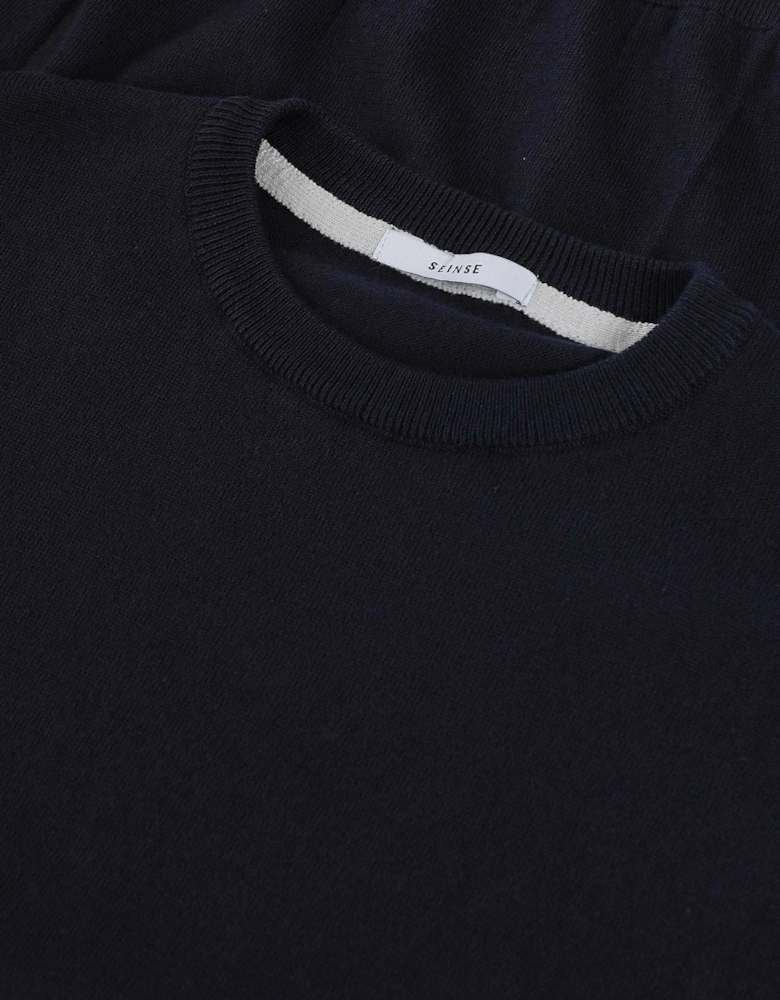 Knitted Crew Neck T-Shirt