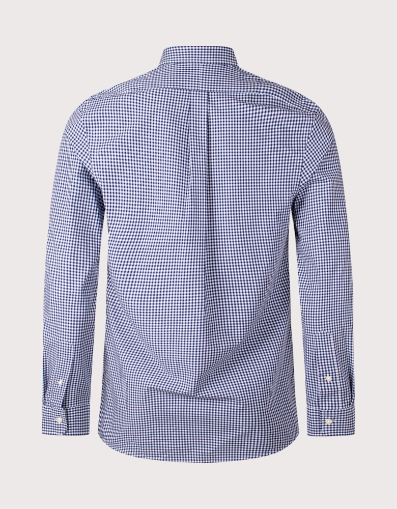 Slim Fit Gingham Stretch Poplin Shirt