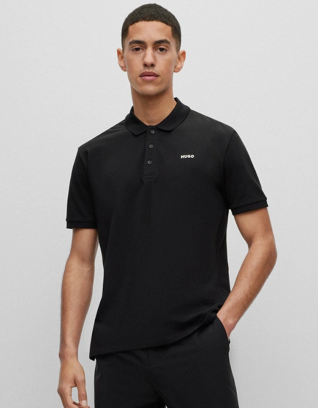 Hugo Boss Men's Hugo Donos222 Mens Polo Shirt - Black - Size, 38