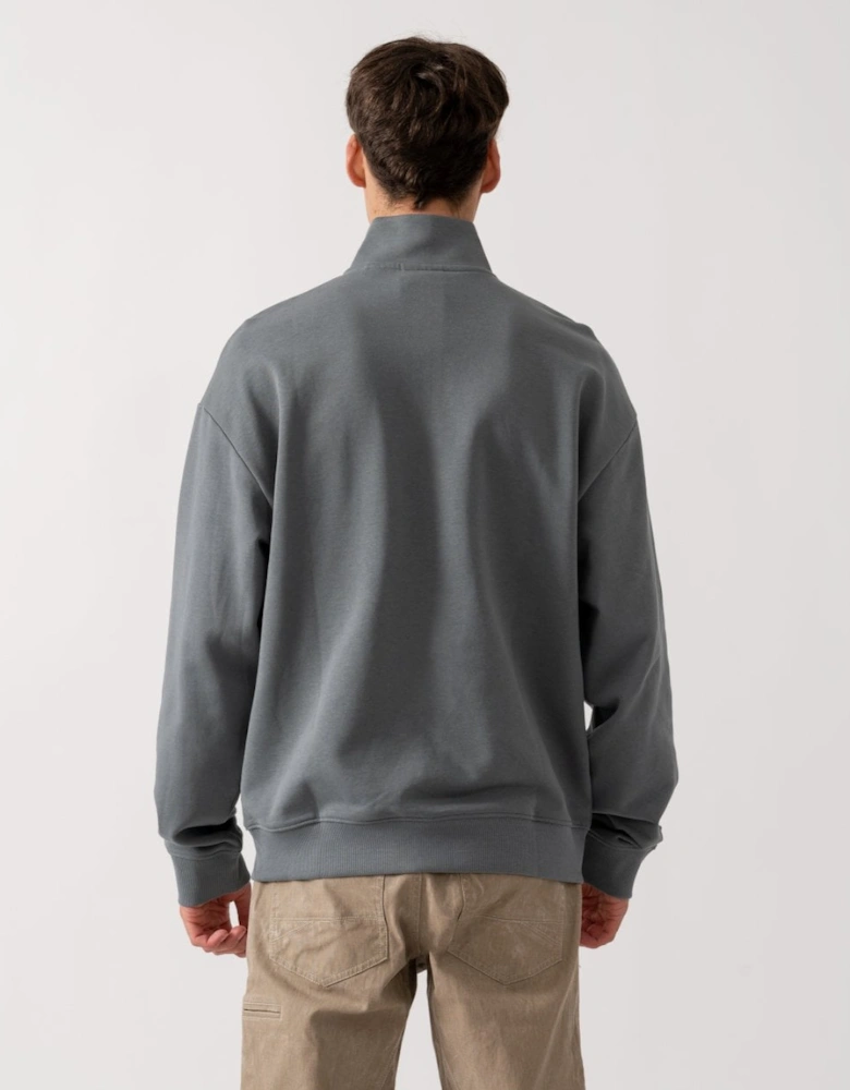 HUGO Durty244 Mens 1/4 Zip Sweatshirt - Open Grey 086