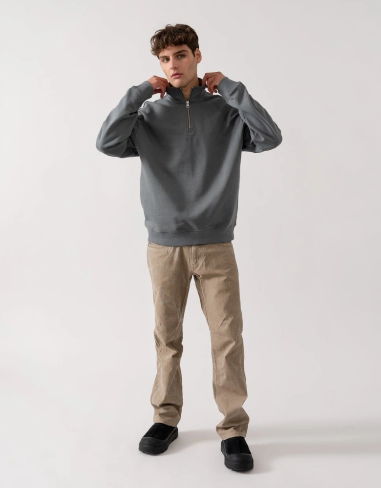 HUGO Durty244 Mens 1/4 Zip Sweatshirt - Open Grey 086