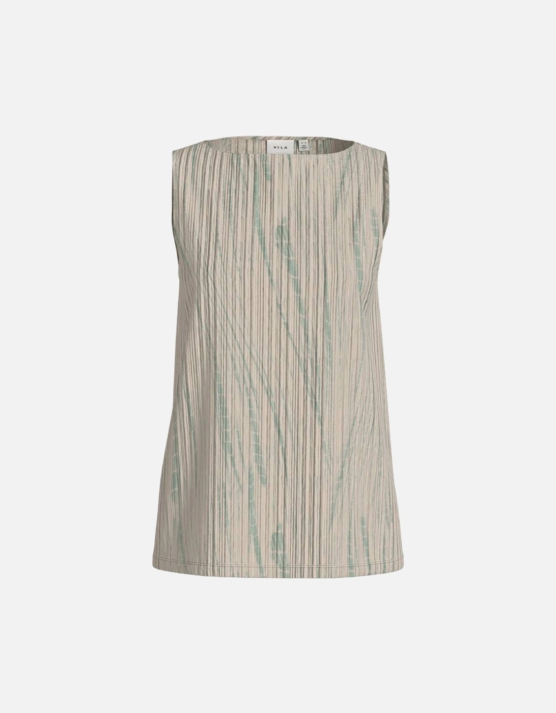 Women's Thua Mia Boatneck Sleeveless Top Birch/Slit Green, 3 of 2