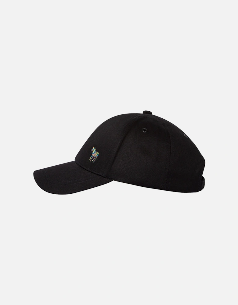 Zebra Baseball Cap, Black