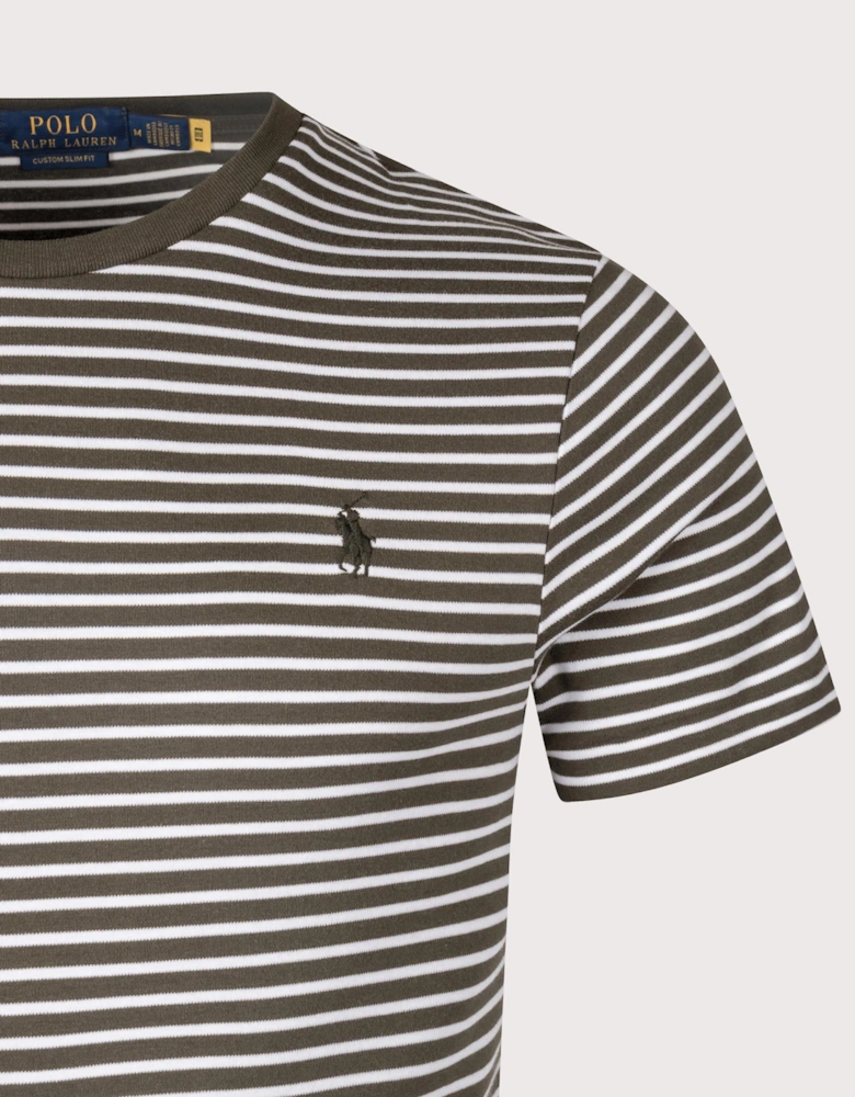 Custom Slim Striped Soft Cotton T-Shirt