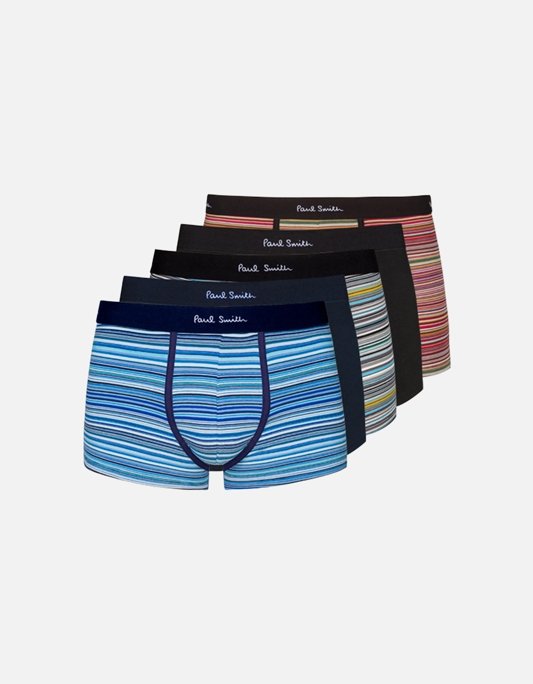 5-Pack Multi-Stripe & Solid Boxer Trunks, Multi, 12 of 11