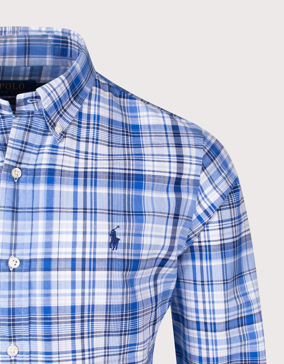 Custom Fit Plaid Oxford Shirt