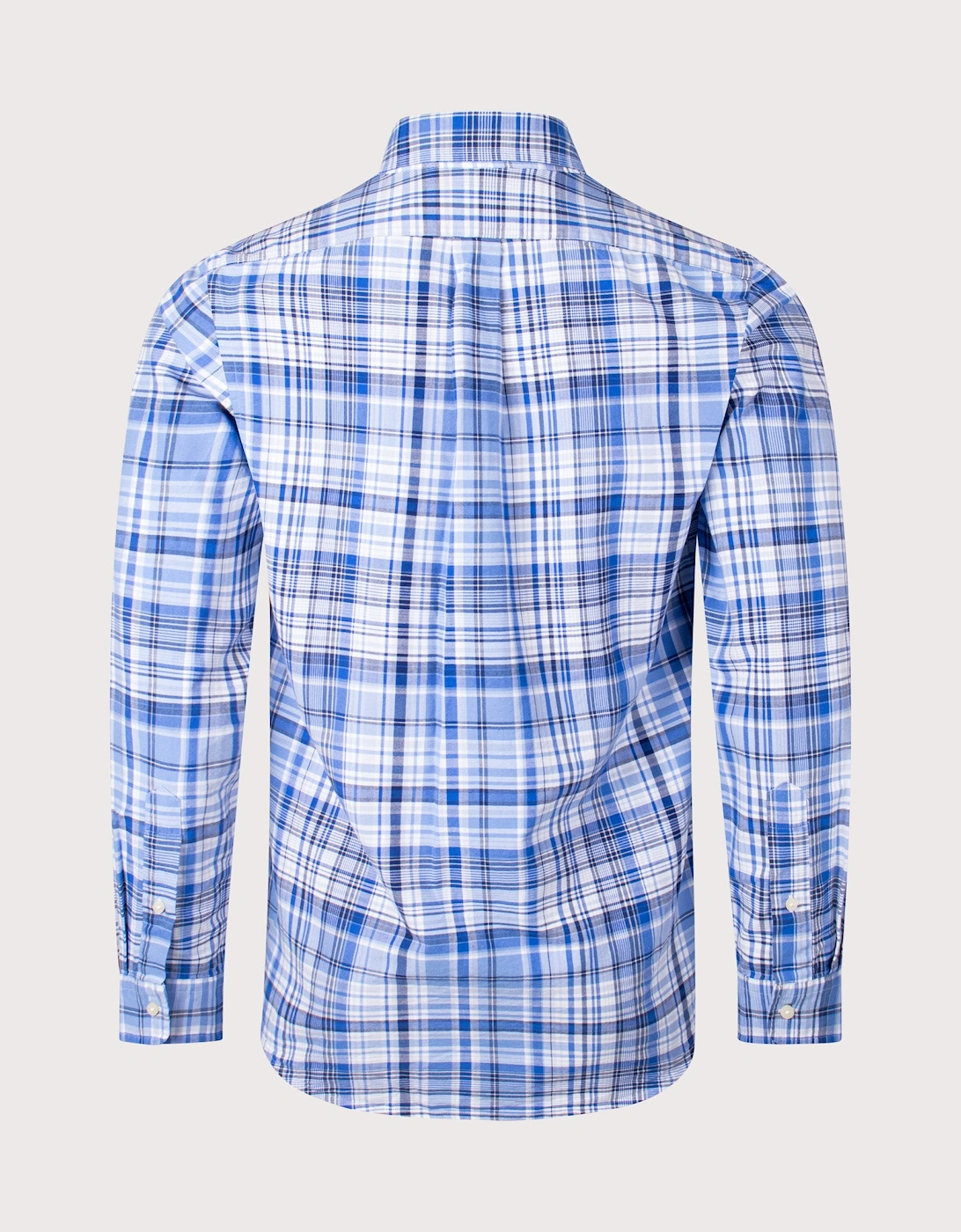 Custom Fit Plaid Oxford Shirt