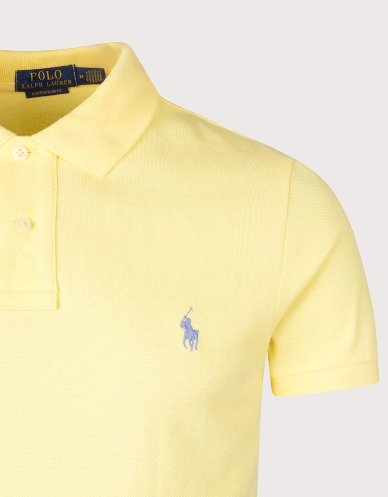 Custom Slim Fit Mesh Polo Shirt