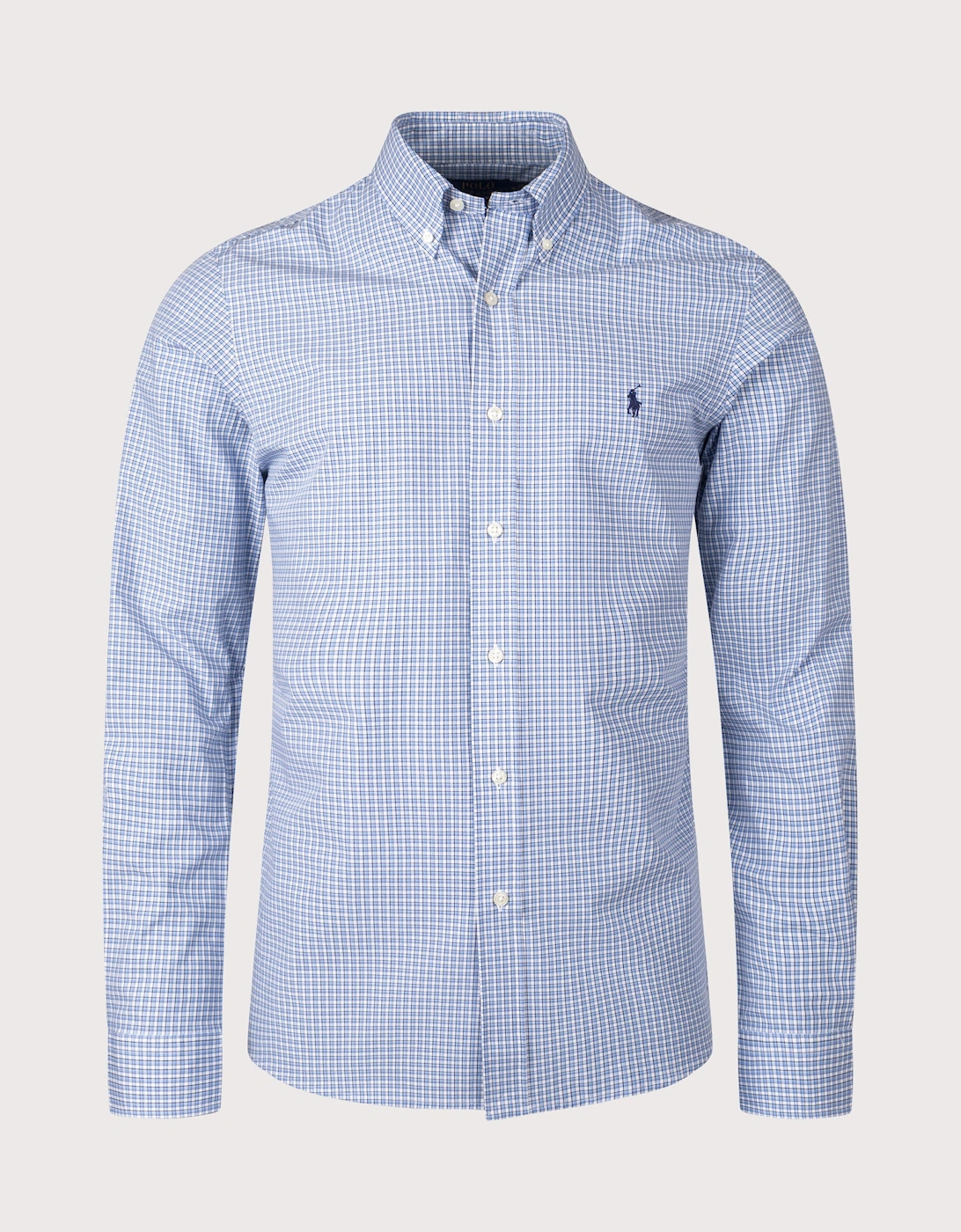Custom Fit Checked Stretch Poplin Shirt, 4 of 3