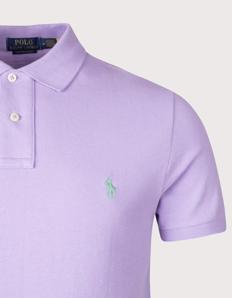 Custom Slim Fit Mesh Polo Shirt