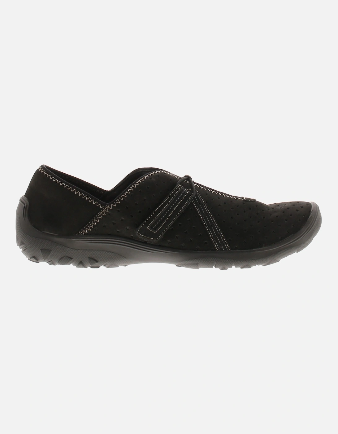 Womens Flat Shoes Fiana Braley Leather Slip On black UK Size