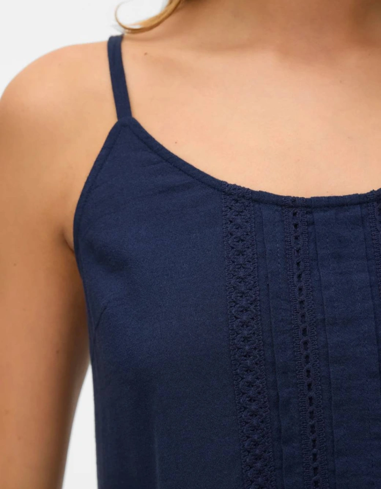 Pretty Short Singlet Dress Navy Blazer