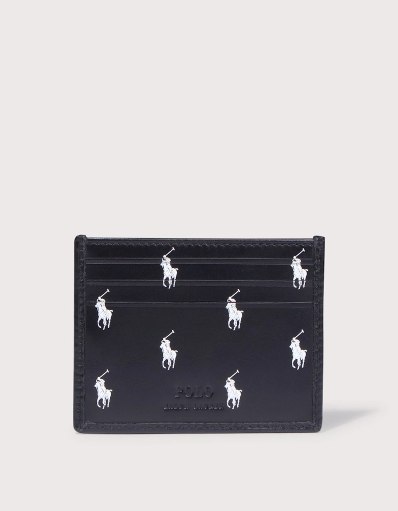 Signature Pony Leather Card Case