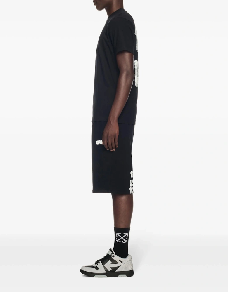 Spray Arrow Logo T-Shirt in Black