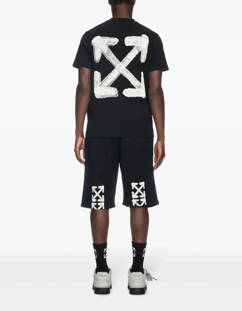 Spray Arrow Logo T-Shirt in Black