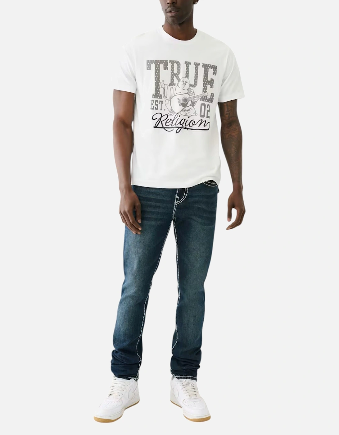 108035 Mens Dotted Print T Shirts Crew Neck Half Sleeve Cotton Tee