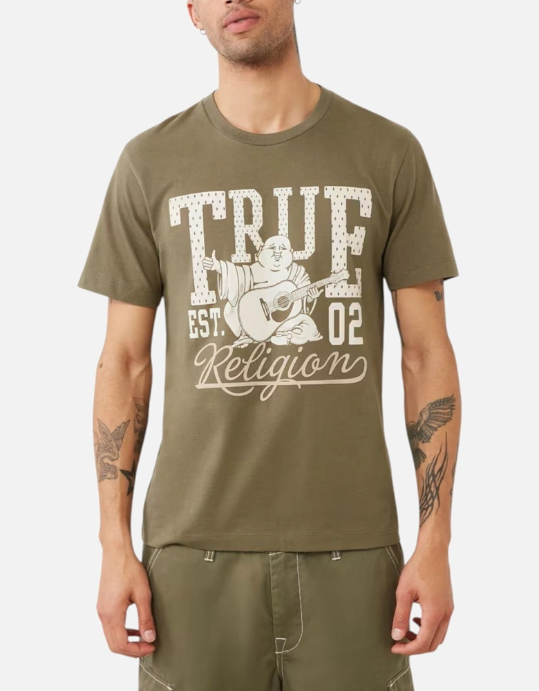 108035 Mens Dotted Print T Shirts Crew Neck Half Sleeve Cotton Tee