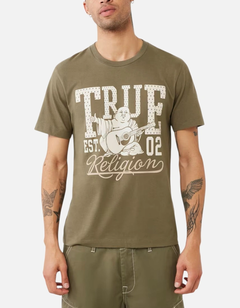 108035 Mens Dotted Print T Shirts Crew Neck Half Sleeve Cotton Tee