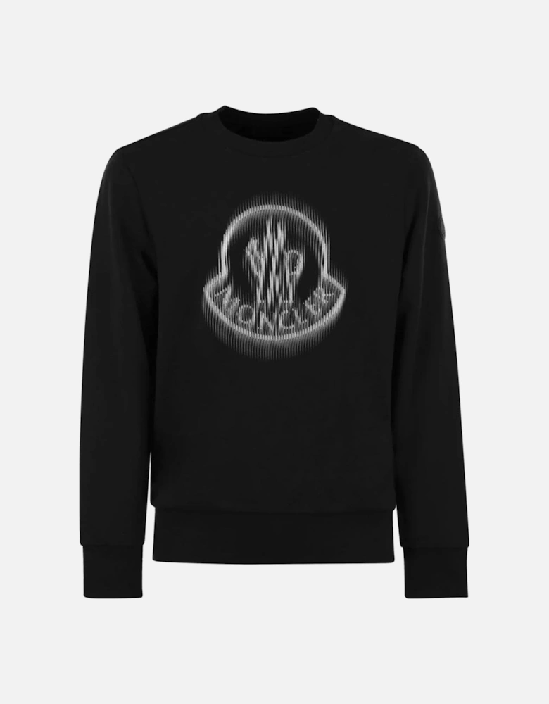 Shaded Logo Sweatshirt in Black