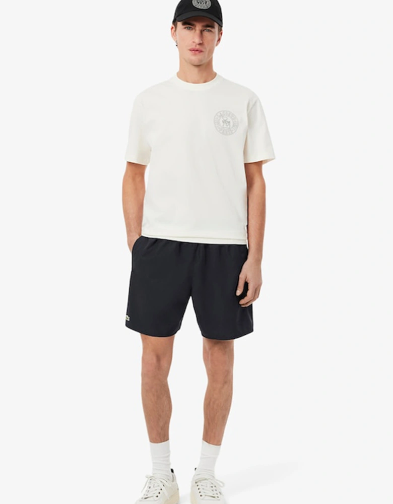 Mid Length Monochrome Swim Trunks