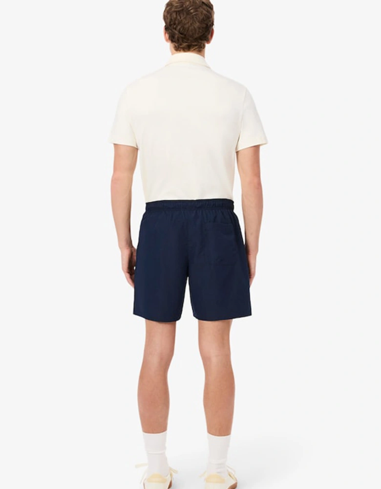 Mid Length Monochrome Swim Trunks